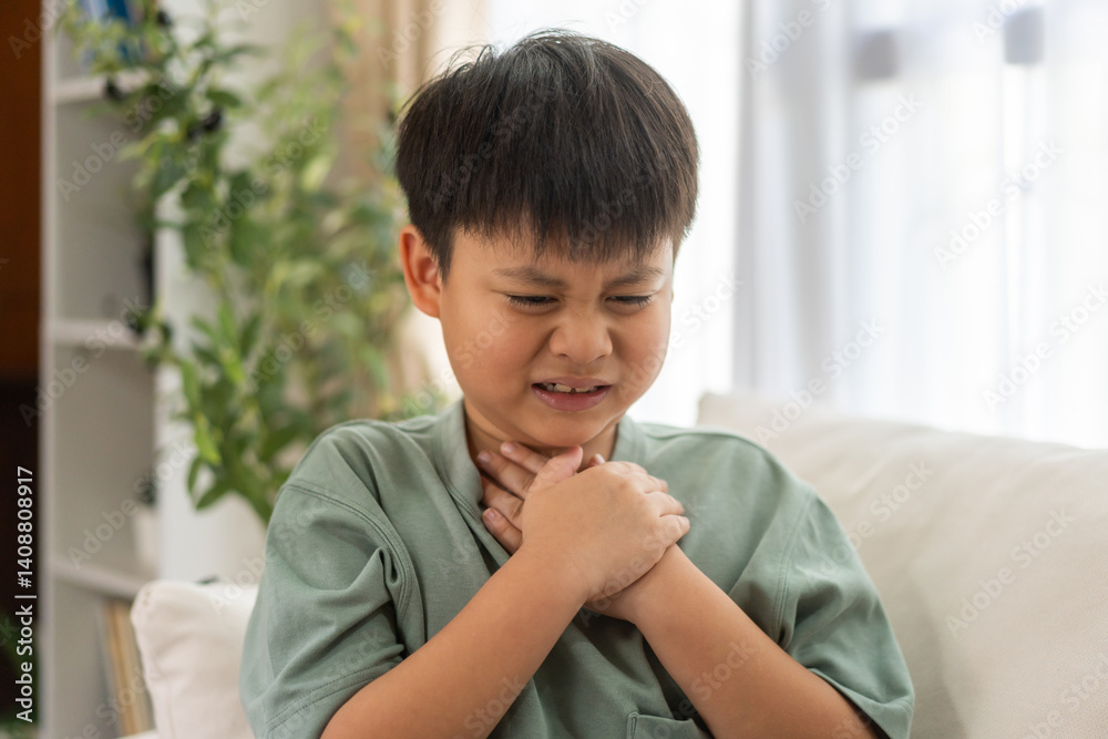 Sick asian boy touching neck unwell coughing with sore throat pain,lung cancer,bronchitis,Bronchial Asthma,Tuberculosis,pneumonia,covid-19,eco air pollution pm2.5.insurance and hospital Sick asian boy touching neck unwell coughing with sore throat pain,lung cancer,bronchitis,Bronchial Asthma,Tuberculosis,pneumonia,covid-19,eco air pollution pm2.5.insurance and hospital