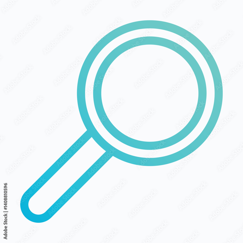 Magnifying Glass Vector Icon. Lineal Gradient Style Isolated Vector Icon. Magnifying Glass Vector Icon. Lineal Gradient Style Isolated Vector Icon.