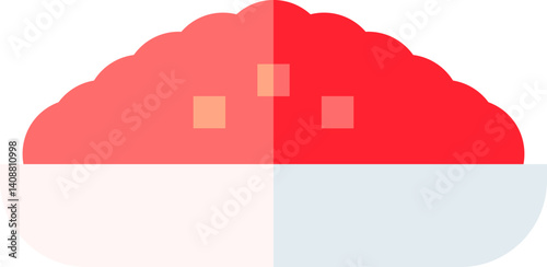 minced meat illustration on a white background     