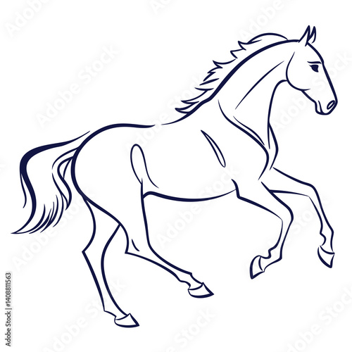 horse silhouette vector