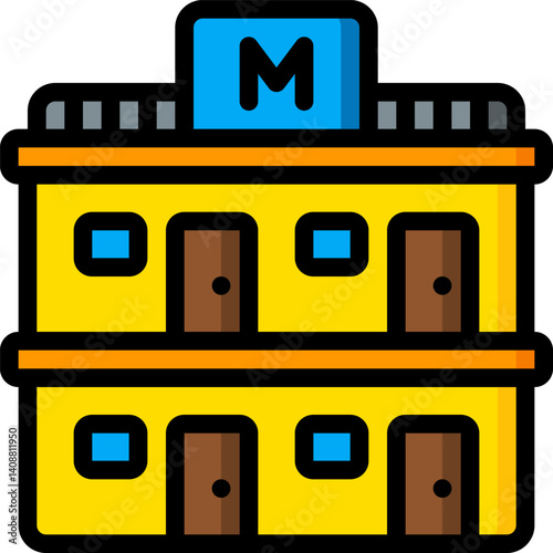 motel illustration on a white background  