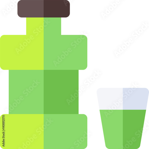 mouthwash illustration on a white background     