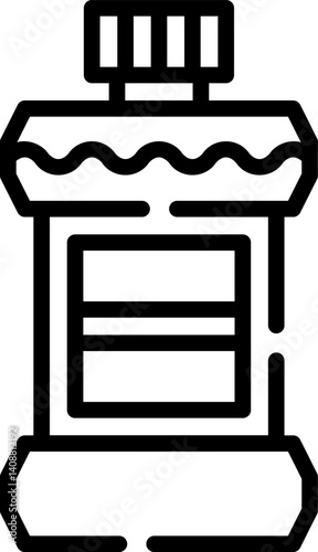 mouthwash illustration on a white background     