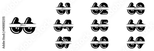 collection numbers Anniversary logo set icon vector design photo