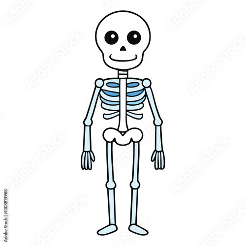 A spooky Halloween skeleton standing tall with eerie bones, ready to haunt the night. Perfect for haunted houses, parties, or creepy yard displays!