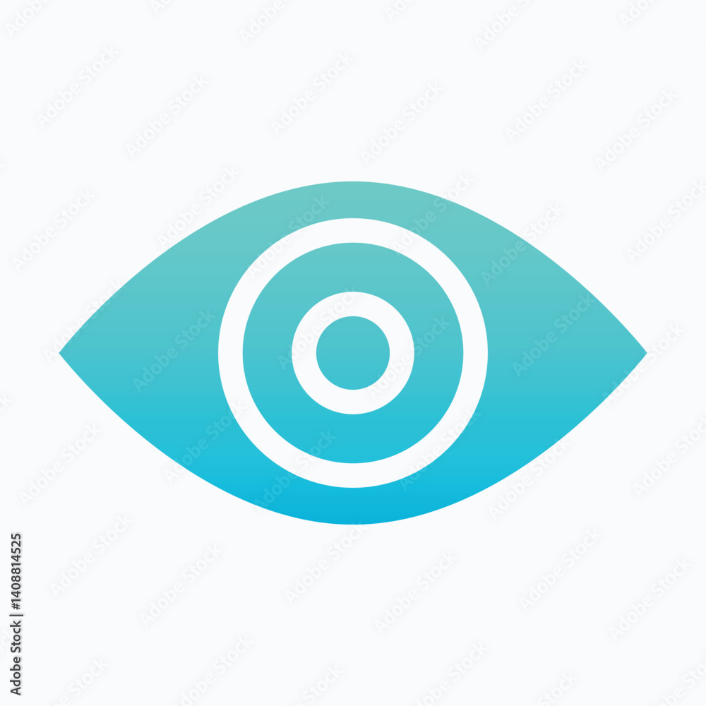 Eye Sign Vector Icon. View User Interface. Gradient Silhouette Style Isolated Vector Icon. Eye Sign Vector Icon. View User Interface. Gradient Silhouette Style Isolated Vector Icon.