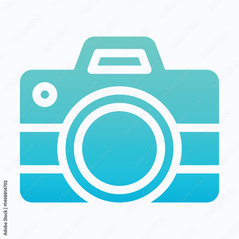 Camera Icon, Photography, Photo Camera Vector Icon. Gradient Silhouette Style Isolated Vector Icon. Camera Icon, Photography, Photo Camera Vector Icon. Gradient Silhouette Style Isolated Vector Icon.