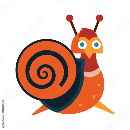 funny snail cartoon Battle-ready snail 