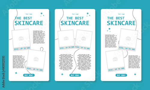Editable print flyer or poster template for Skin care consultation and beauty treatment , spa salon promotional advertising brochure cover design
