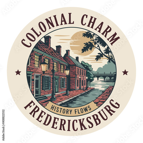 Fredericksburg Colonial Charm River Badge

