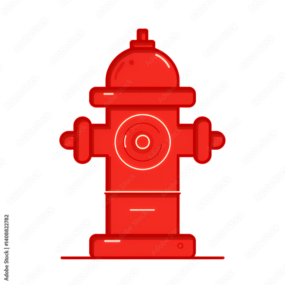 Red Fire Hydrant Icon, Safety, Emergency, Flat Design, transparent background Red Fire Hydrant Icon, Safety, Emergency, Flat Design, transparent background