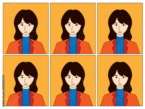 女性の証明写真