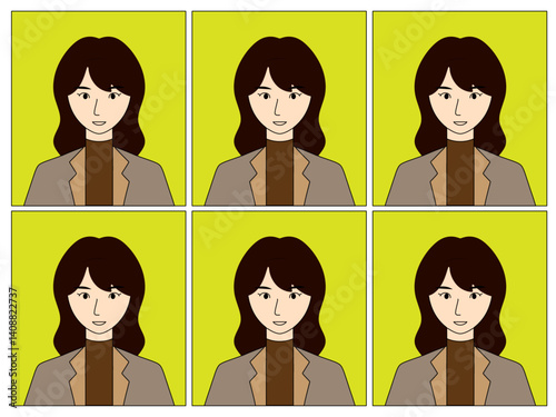 女性の証明写真