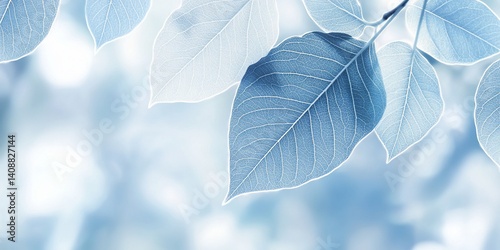 Delicate Blue Leaves