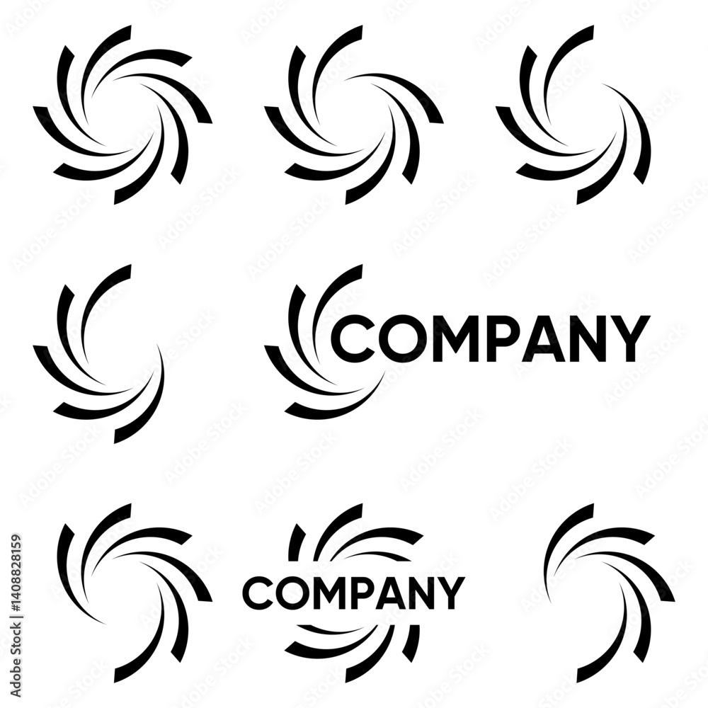 Fototapeta premium circle logo design, saw blade, vector, silhouette, background, generic circle, abstract, symbol, linear, company