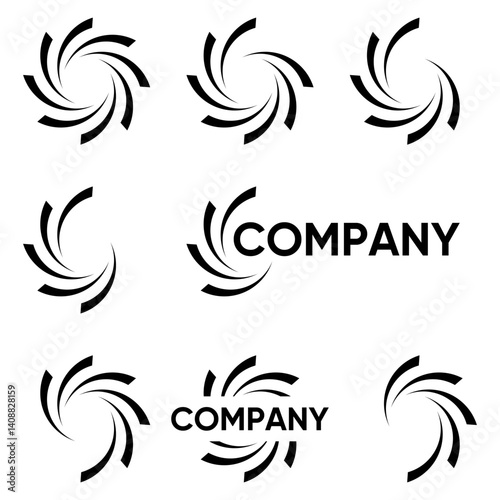 circle logo design, saw blade, vector, silhouette, background, generic circle, abstract, symbol, linear, company