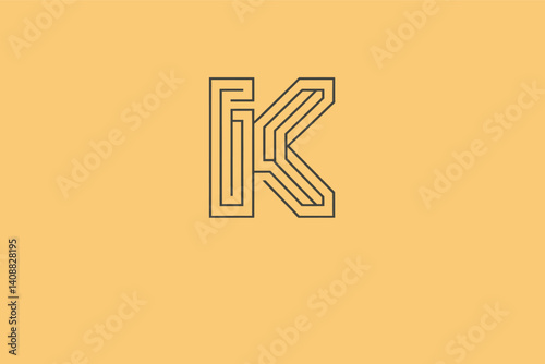 Modern Abstract Letter 
