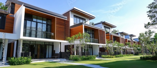 Luxury Modern Homes in a Green Suburb