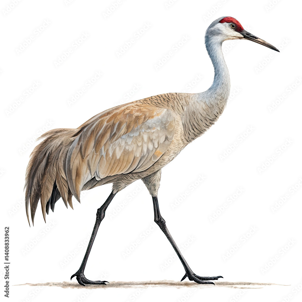 Fototapeta premium crane isolated on white background