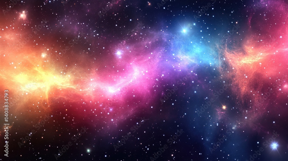 Naklejka premium Blurred abstract textures resembling paint blending in cosmic colors