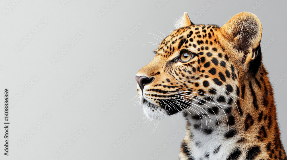 Obraz premium Abstract wallpaper featuring a stylized leopard against a vivid contrast background. Symbolizing strength, stealth, and individuality, this modern design evokes power and fearless elegance.