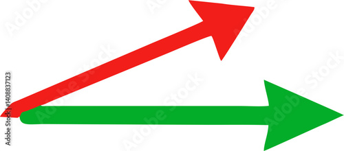 Vector graphic of two opposing arrows
