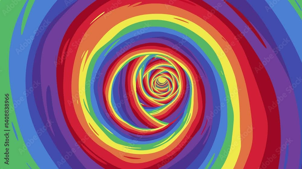 Colorful whirlpool, looped hallucination, hippie background spinning in circles Colorful whirlpool, looped hallucination, hippie background spinning in circles