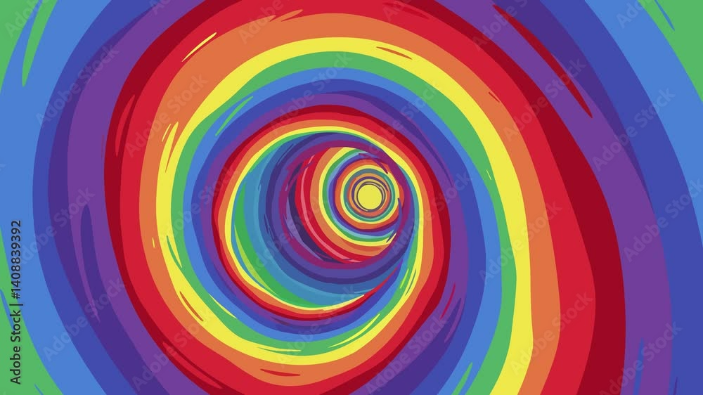Colorful whirlpool, looped hallucination, hippie background spinning in circles Colorful whirlpool, looped hallucination, hippie background spinning in circles