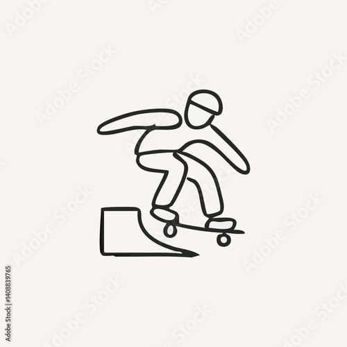 Hand Drawn Doodle Business Infographic Elements with skateboard theme Vector Illustration for stickers or prints