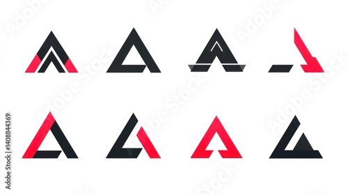 Free Download Abstract triangle logo designs; geometric shapes; white background; design concept - GFXLoad
