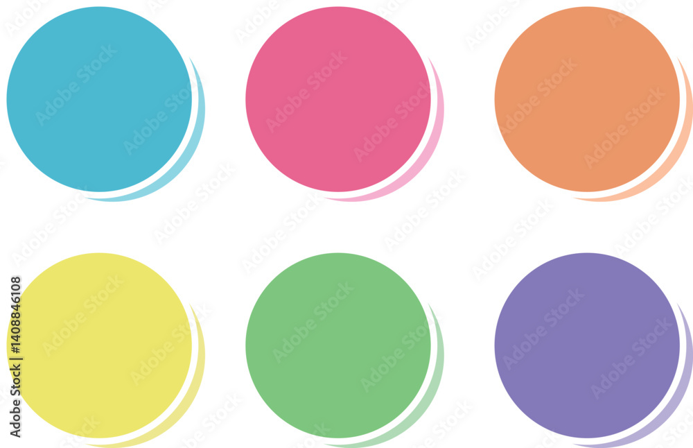Simple Label Illustration with Overlapping Effect Simple Label Illustration with Overlapping Effect
