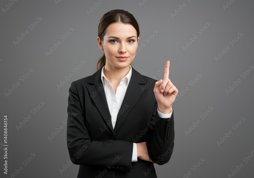 usiness woman with pointing to something or touching usiness woman with pointing to something or touching