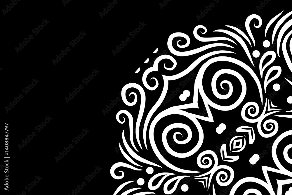 luxury BLACK AND WHITE traditional Indonesian Dayak batik design with aesthetic gradient background luxury BLACK AND WHITE traditional Indonesian Dayak batik design with aesthetic gradient background
