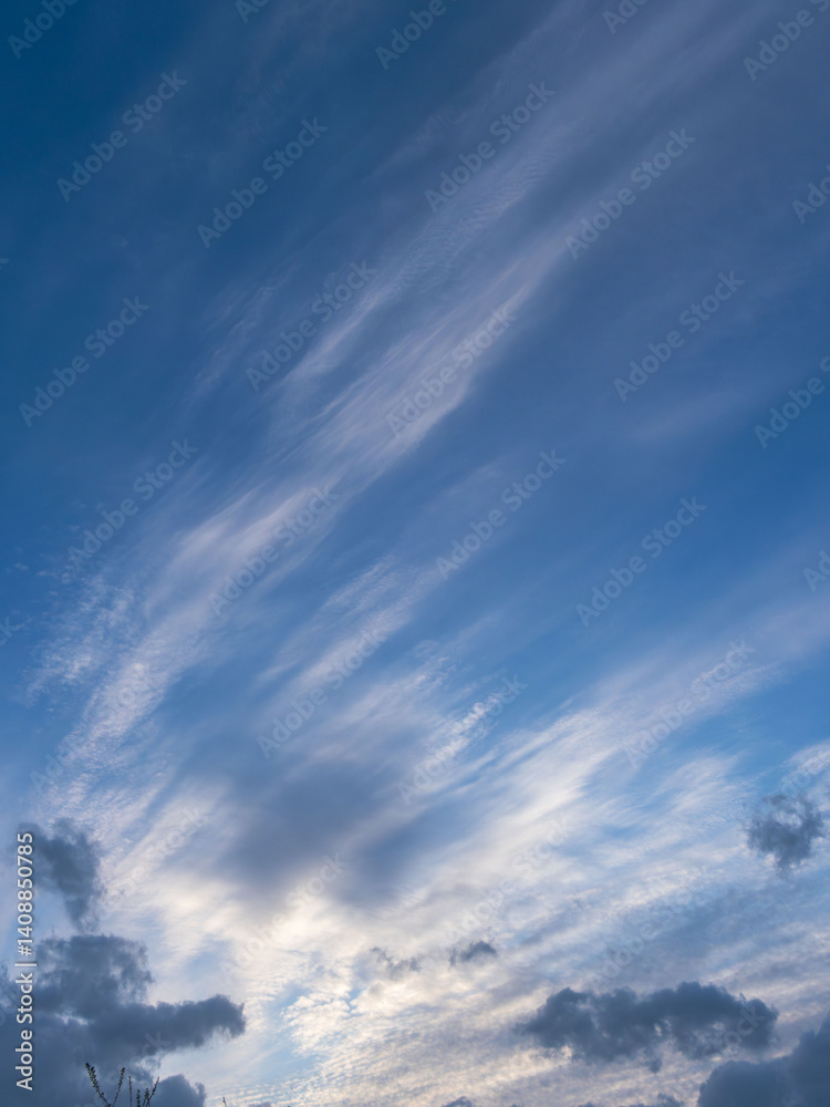 Obraz premium 夕暮れの澄んだ空と雲42