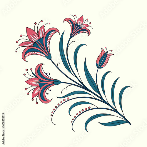 Seamless vector floral background. For easy making seamless pattern