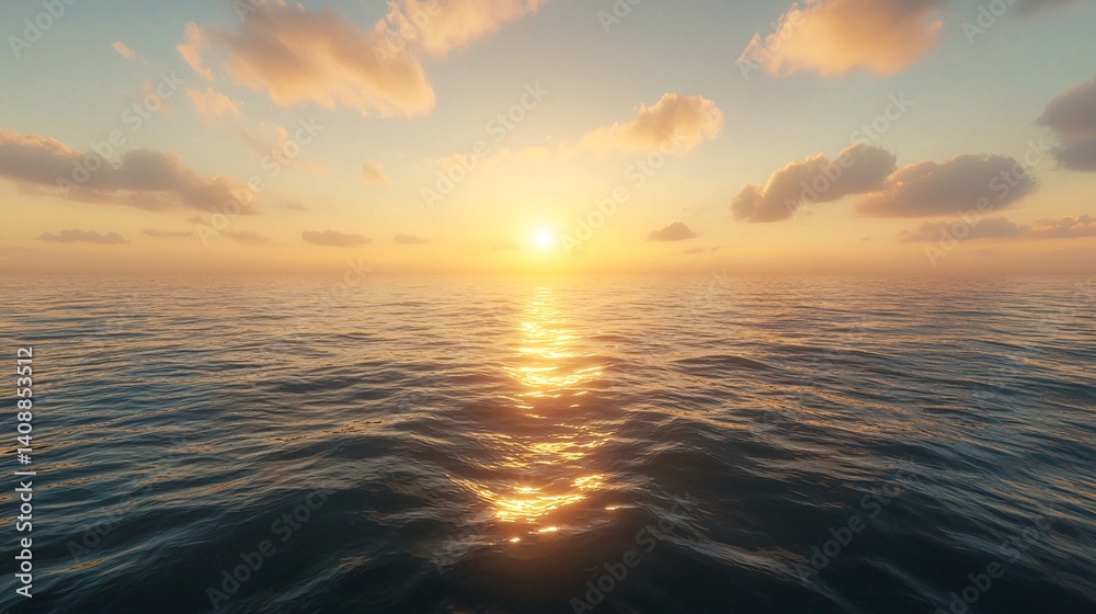 Fototapeta premium The sunrise on the calm sea