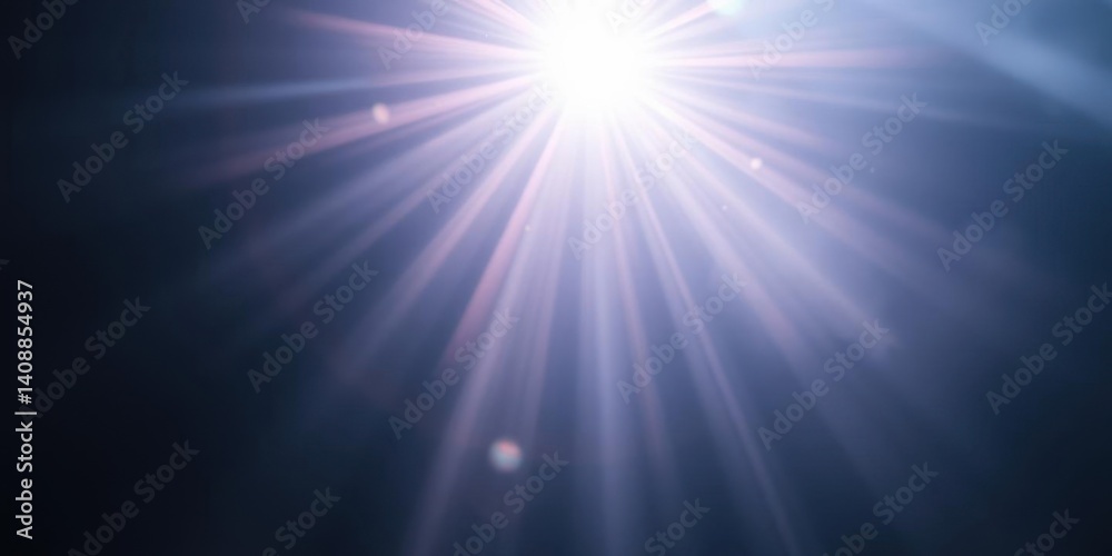 Fototapeta premium Bright Light Rays Sunburst Glowing Heavenly Divine Illumination Background Overlay Texture Design