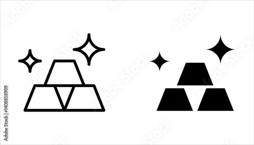 Simple Set of Gold Related Vector Line Icons. Contains such Icons as Price Change on white background