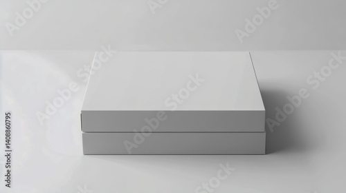 Blank white packaging box mockup template isolated on white background