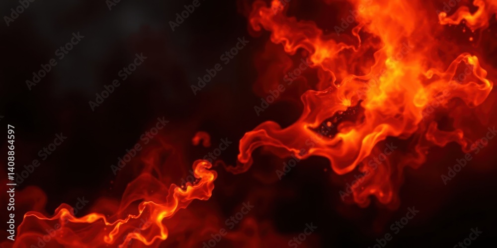 Fototapeta premium Fiery Abstract Background Red and Orange Flames Texture