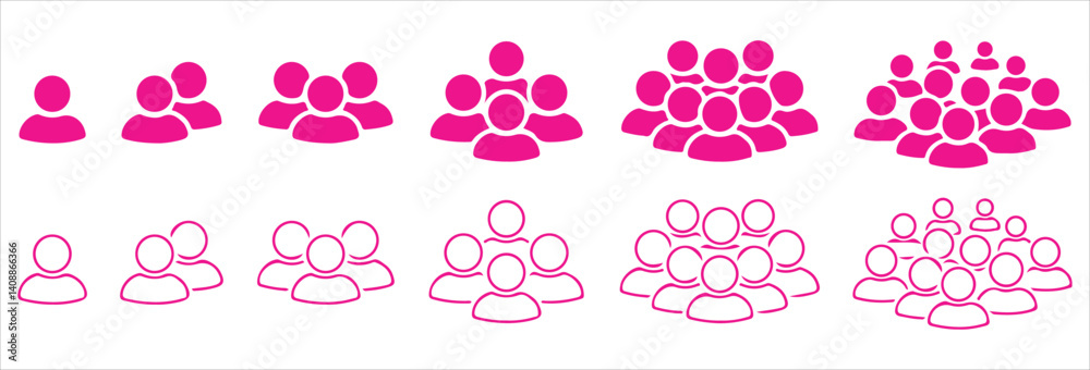 Group and Person Icons – Flat Vector Collection for Infographics and Design Group and Person Icons – Flat Vector Collection for Infographics and Design