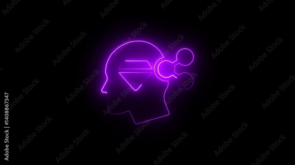 Glowing neon sharing icon isolated on black background. HD Video motion graphic animation Glowing neon sharing icon isolated on black background. HD Video motion graphic animation
