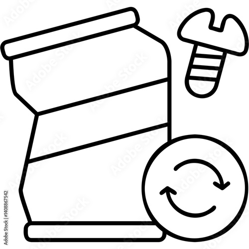 Metal Waste Recycling Icon