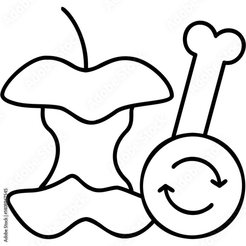 Organic Waste Recycling Icon