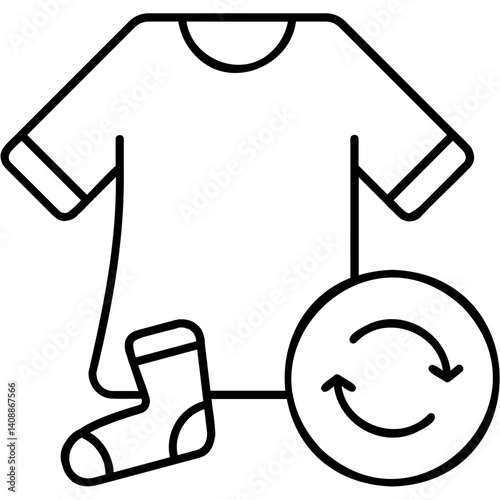 Clothes Waste Recycling Icon