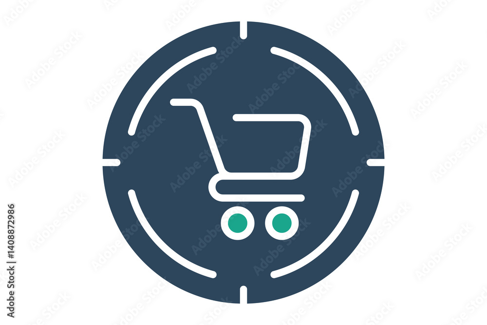 Targeting icon. solid icon style. icon related to digital market. business elements vector illustration Targeting icon. solid icon style. icon related to digital market. business elements vector illustration