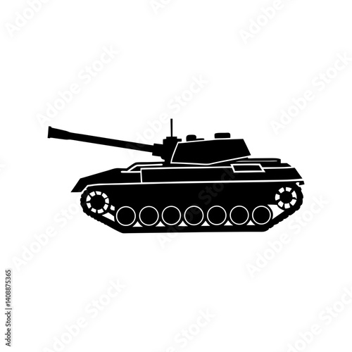 Tank Silhouette vector illustration