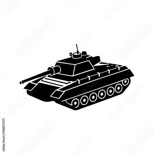Tank Silhouette vector illustration
