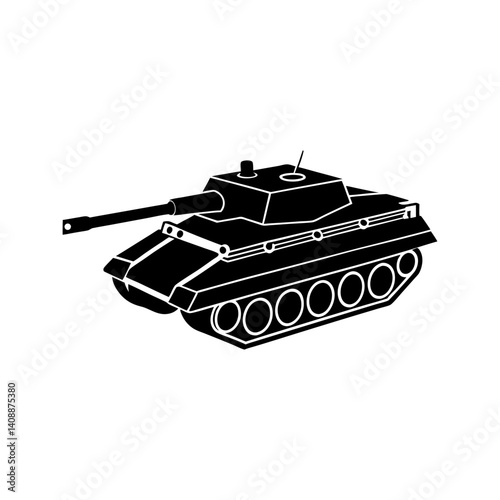Tank Silhouette vector illustration