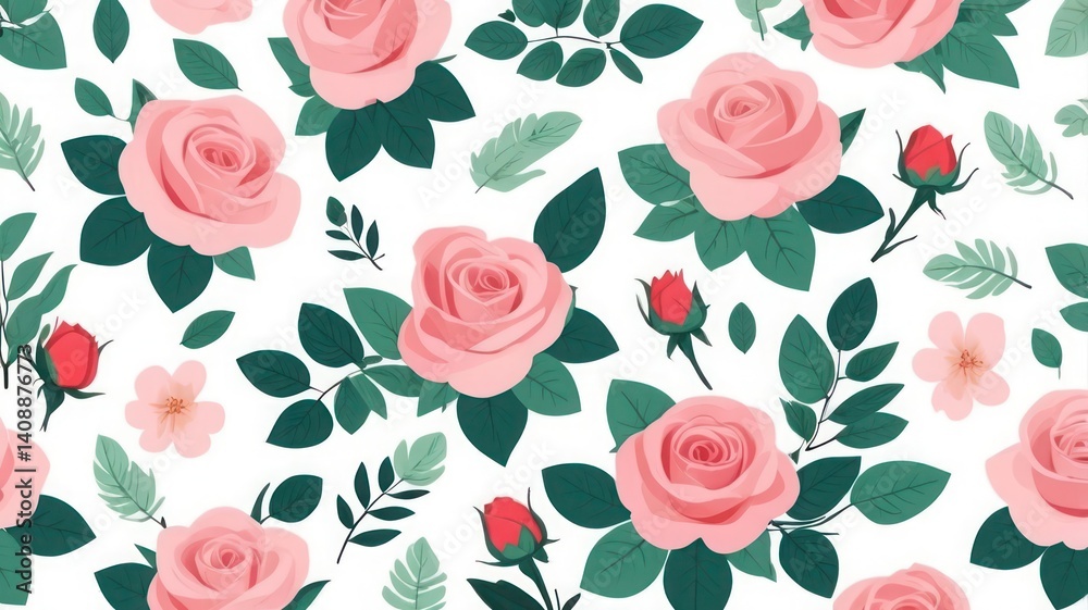 custom made wallpaper toronto digitalseamless pattern with roses